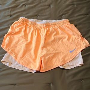 Nike yellow running shorts - size large - great condition